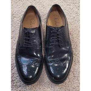 Cole Haan Air Carter Wingtip Black Leather Oxford Shoes 7.5M